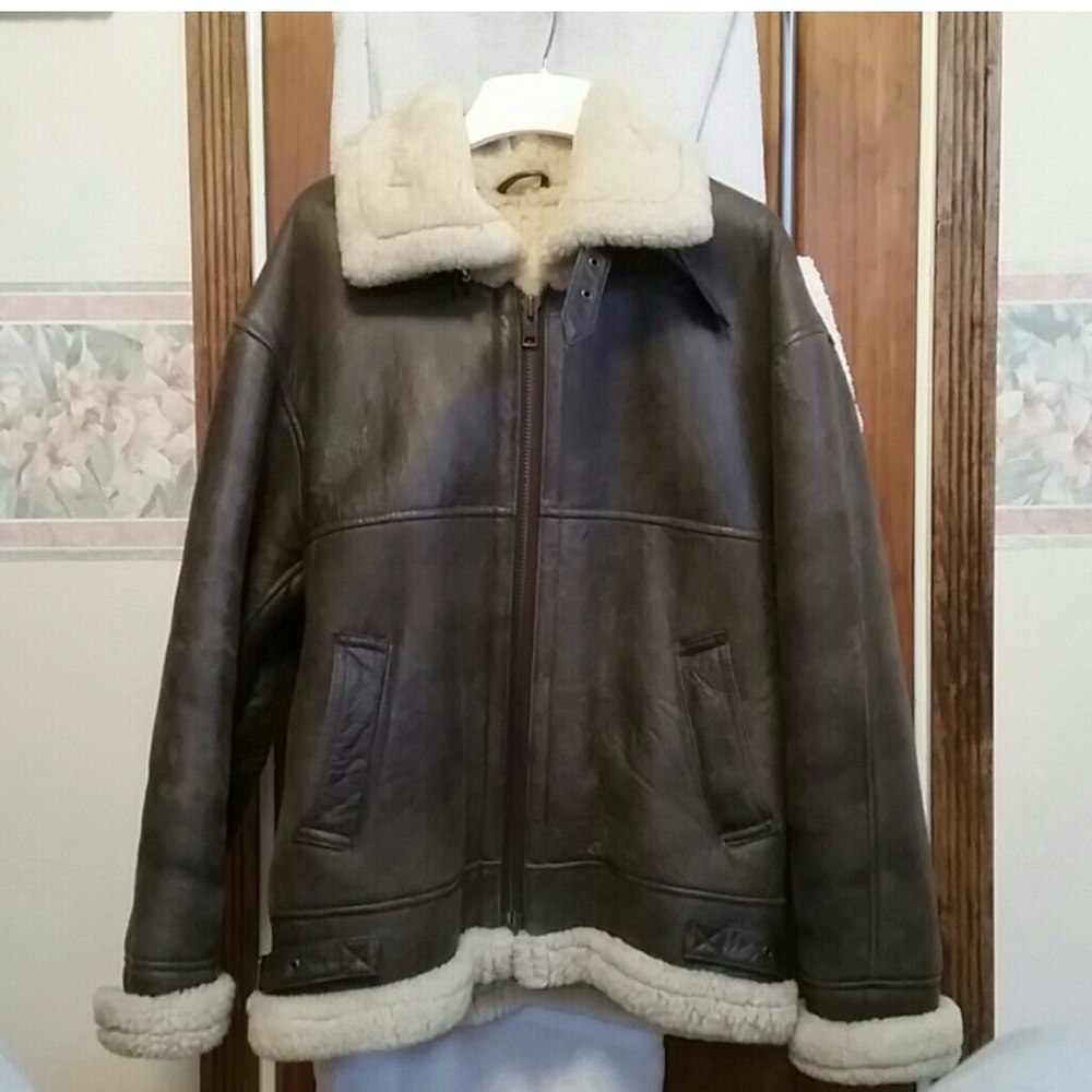 Wilsons Aviator Shearling Leather Bomber Jacket